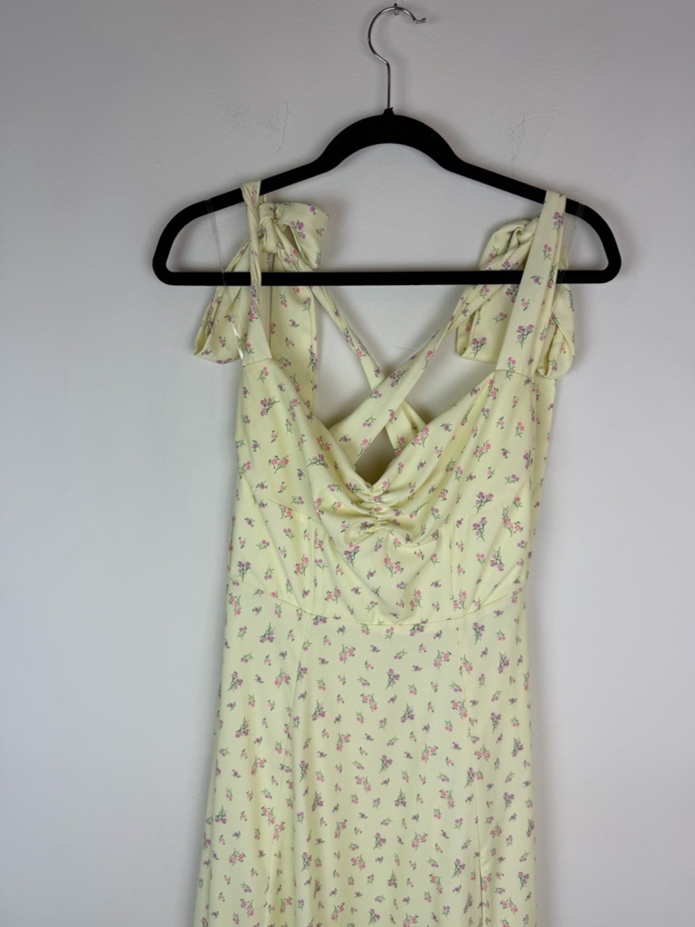 House of CB 'Alicia' Lemon Floral Print Midi Sundress Dress Size L - Picture 5 of 11